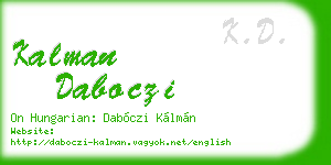 kalman daboczi business card